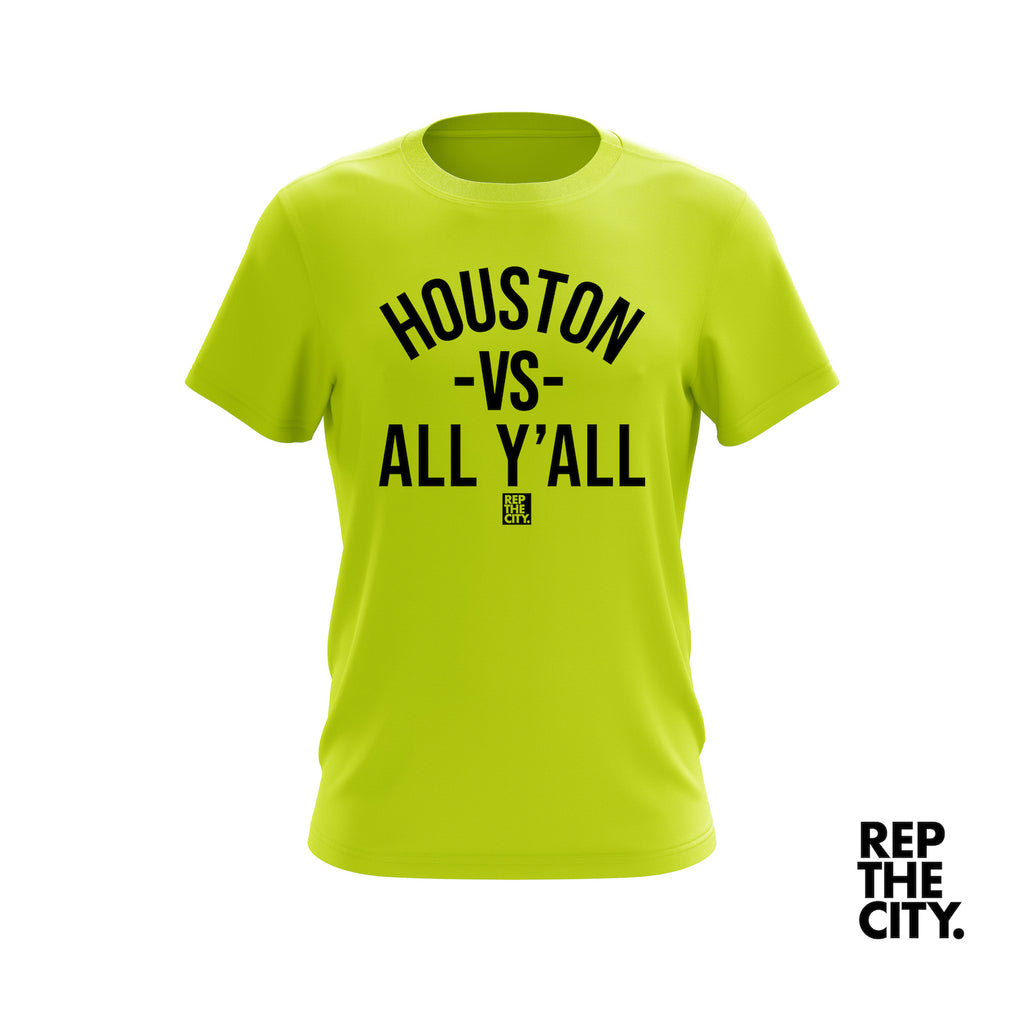 Electric Green Houston Vs All Y'all Tee